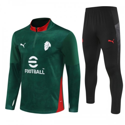 AC Milan Sweat de Treino zíper 2025-26 Verde AC Milan Sweat de Treino zíper 2025-26 Verde